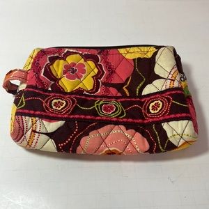 Vera Bradley small storage/makeup bag.  Retired flower pattern. 7 x 5 inches